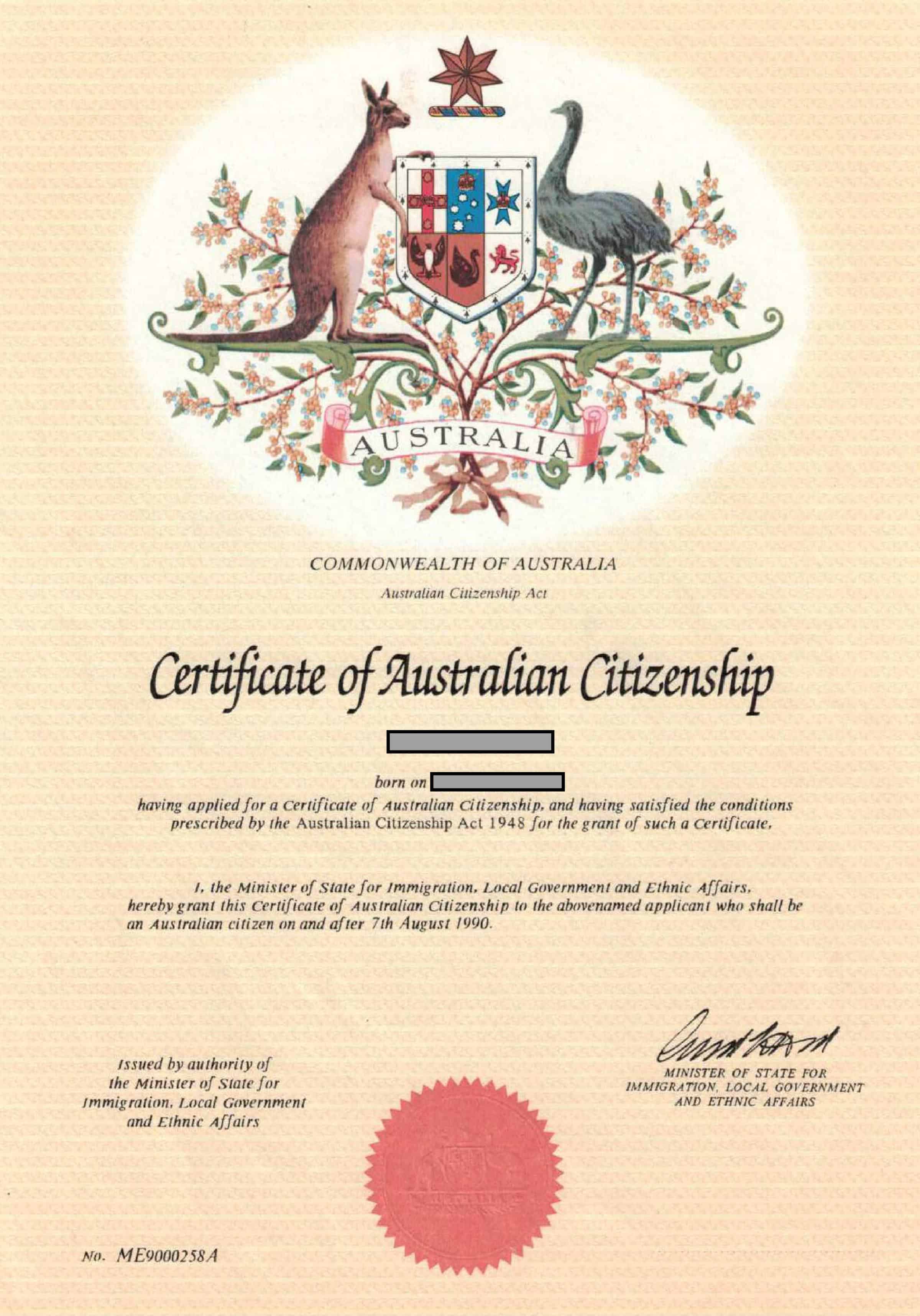 Australian Citizenship granted to children born in Australia on their 10th birthday