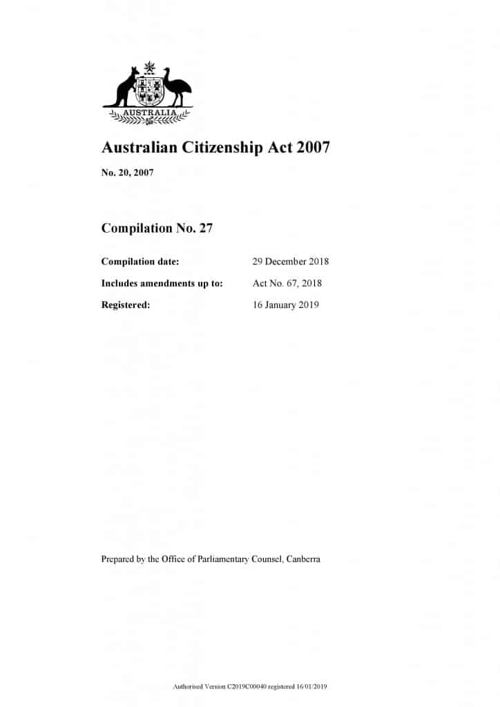 Australian Citizenship and Character Requirements